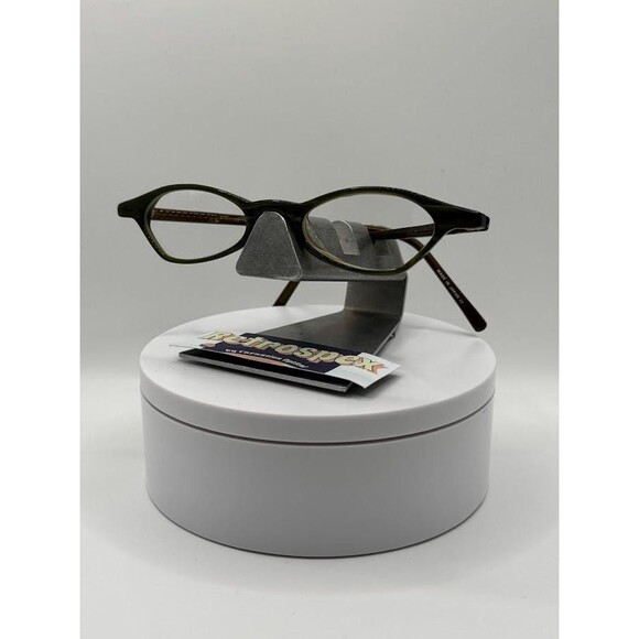 Vintage Y2K Eyeglasses | NOS | Tiny Lens Style Green Plastic Frame Made in Japan - Picture 4 of 10